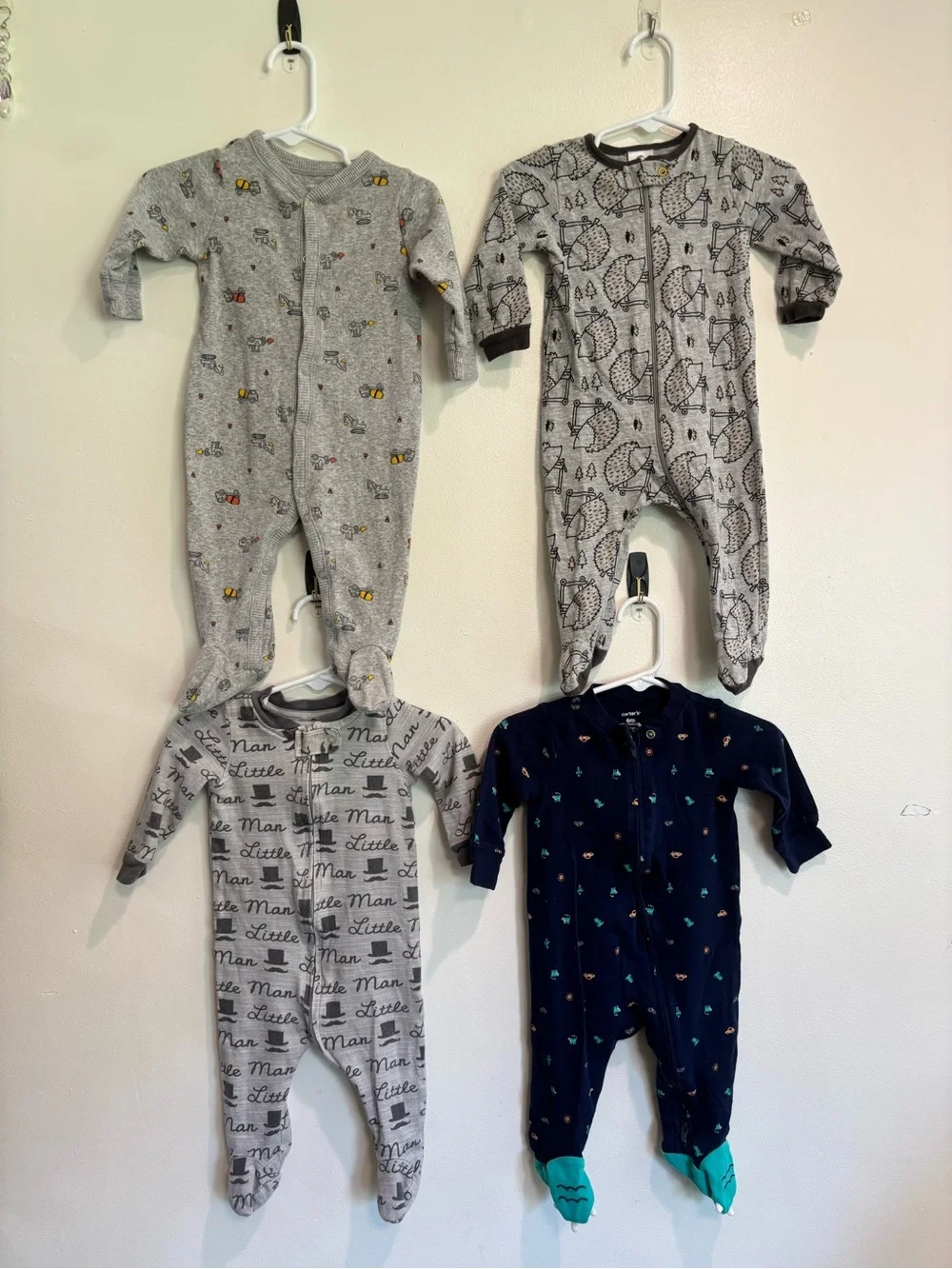 6 month baby boy footed pajama bundle set of four footie